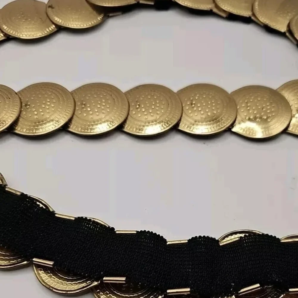 70s Gold Metal Belt Disco Stretch‎ Coin 31